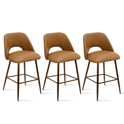 Berneta 26" H Upholstered Counter Stools
