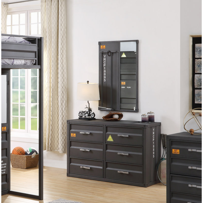 Commode double 6 tiroirs avec miroir Parke