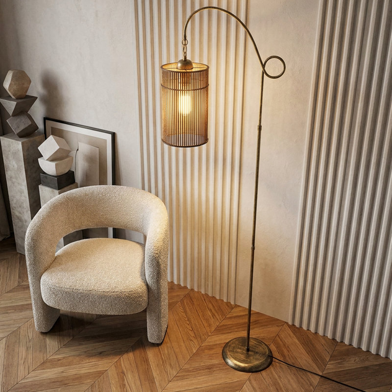 Apex Antiquation Woven Boho Floor Lamp