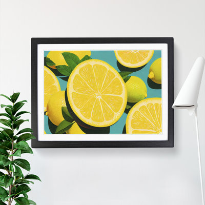 Sliced Lemon Fruit - Framed Print