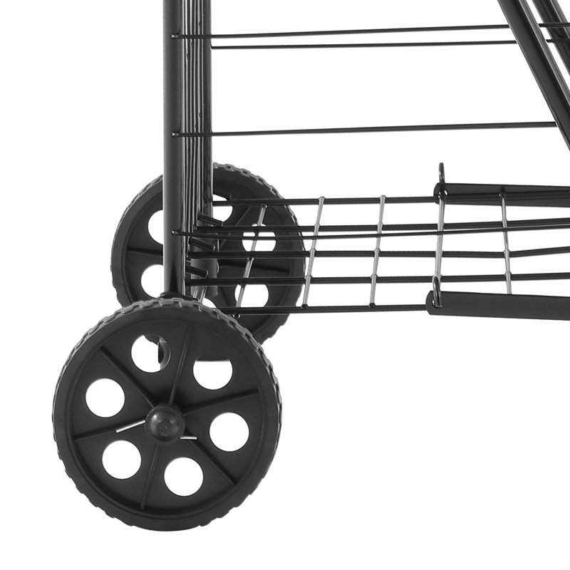 Balconera Foldable Shopping Cart With Wheels, Portable Utility Carts For Groceries Laundry Storage Organizer
