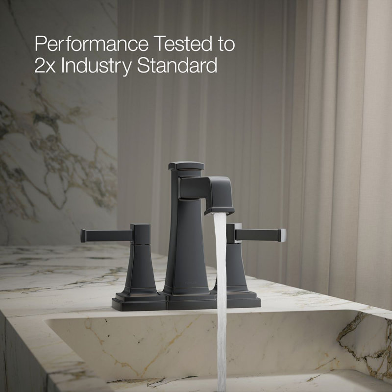 Riff Centerset Bathroom Sink Faucet, 1.0 GPM, Matte Black