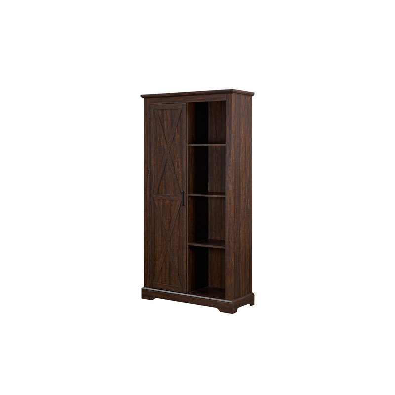 Grande armoire de rangement avec porte de grange, rangement en bois rustique pour ferme, garde-manger et porte de grange