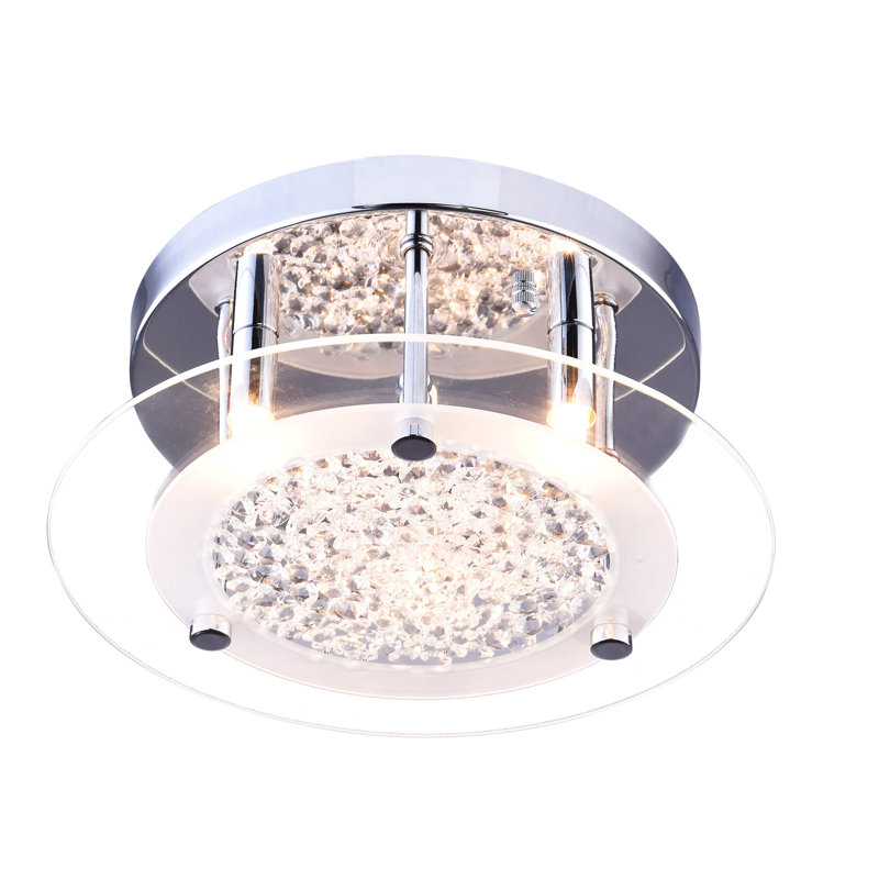 Vanderpool Sleek chrome 3 - Light 11.8" Flush Mount