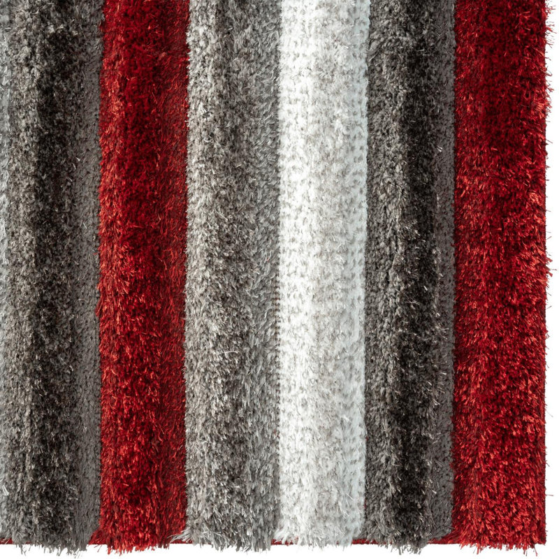 Tapis rouge à motif géométrique Lantanas, Rectangle 5 pi x 7 pi