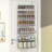 Spice Rack Organizer 6-Tier Wall Mounted & Over the Door Spice Racks for Kitchen Pantry Bathroom,Two Size, Large Capacity, Silver