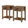 Schlosser Warfel Farmhouse Side Tables with Slatted Lower Shelf