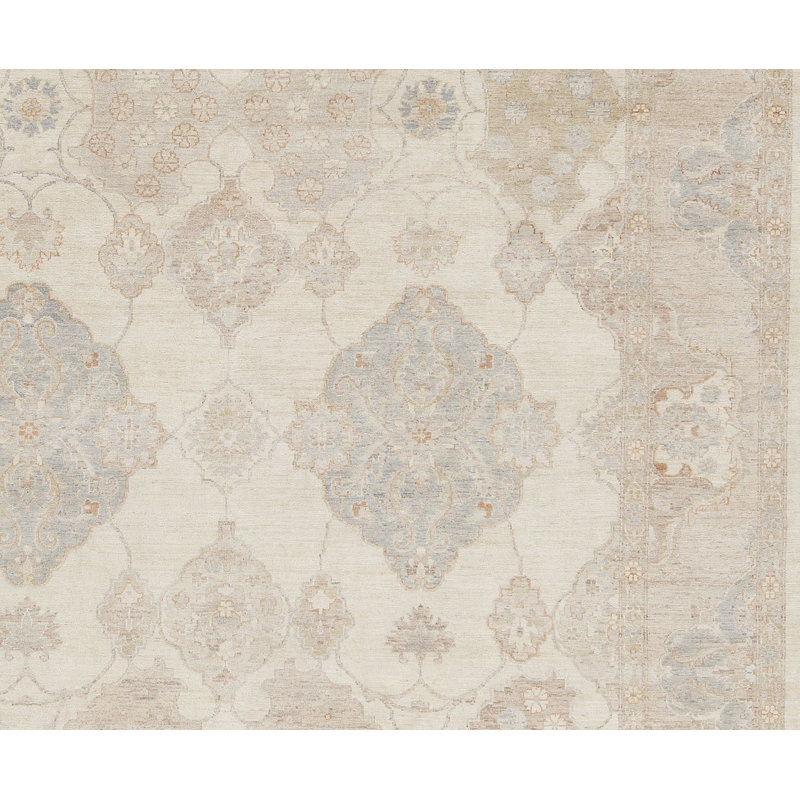Hand-Knotted High-Quality Beige Area Rug