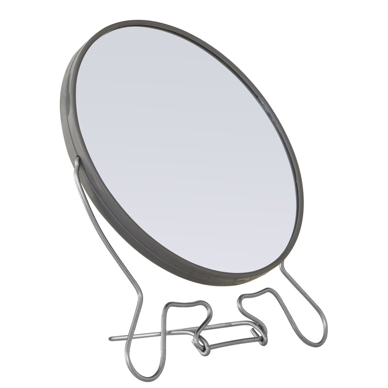 Flat Freestanding Makeup / Shaving Mirror, 22cm H x 18cm W, Lime