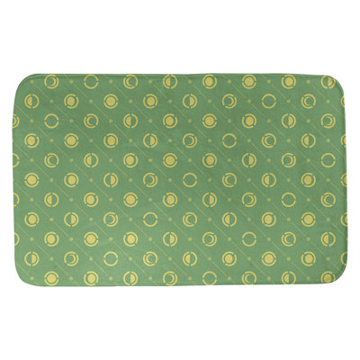 Tapis de bain géométrique antidérapant en microfibre Moon phases