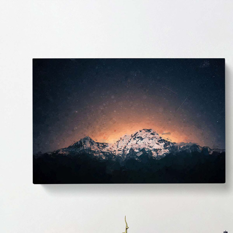 Shooting Stars Over Nepal In Abstract - Wrapped Canvas Print, 40cm H x 60cm W x 3cm D