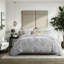 Ensemble de literie pour lit très grand en coton de qualité supérieure, couette moderne gris clair pour la maison