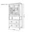 Vitrine American Retro et simple gris