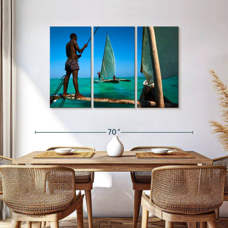 Bateaux de pêche Senne Zanzibar, H 36 po x l 57 po