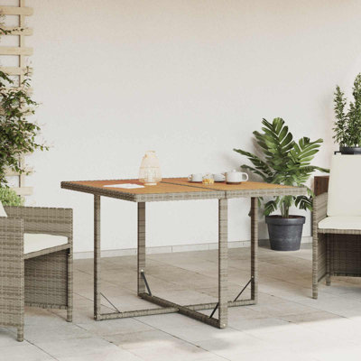 Rectangular Wood Outdoor Dining Table , 109cm W 107cm D