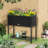 Elevated Planter With Design, Suits Gardening Needs, Black, Includes Tool Storage Shelf Raised Garden Container Appeal, For Different Plant Growth Conditions, Given