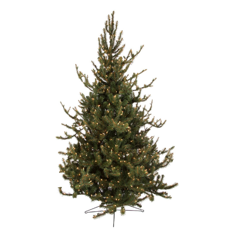 Lighted Artificial Spruce Christmas Tree, 9' H