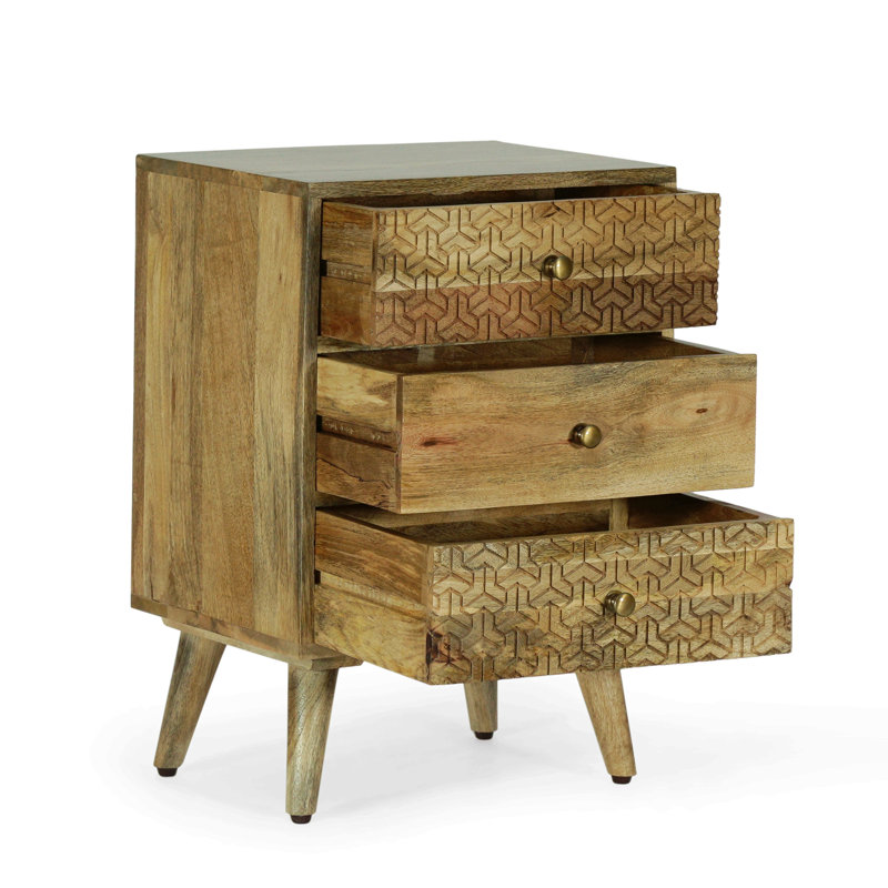 3 Darwer Bedisde Nightstand