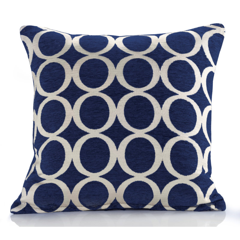 Broward Oh Cushion Cover, 45 x 45cm, Navy, Polyester/Polyfill