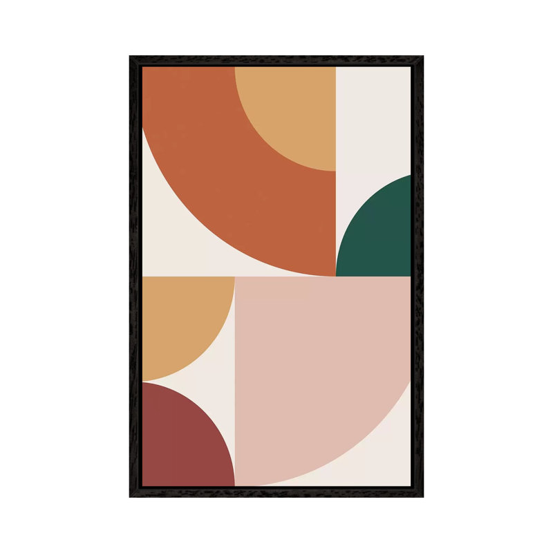 Abstract Geometric XIII - Print on Canvas, 66.04 cm H x 45.72 cm W, Black Framed
