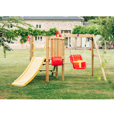 Plum Swing Set with 1 Swing(s) , 1 Slide(s)