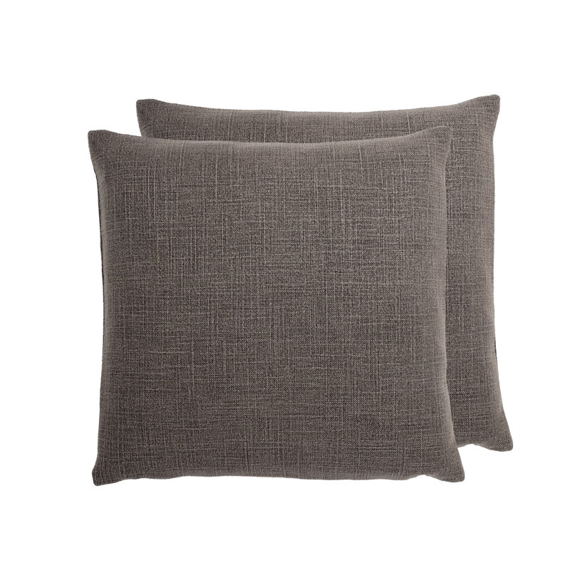 SEATTLE SOLID Linen Pillow Cover, Dark Brown
