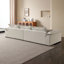 Canapé modulaire en velours blanc-364069821