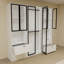 Placard garde-robe plat blanc avec éclairage DEL, portes en verre et tiroirs à fermeture en douceur - l 96 po x H 93 po x P 21 po-1254671539
