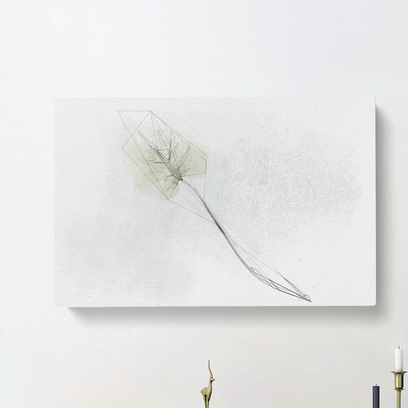 Solitary Leaf In Abstract - Wrapped Canvas, 50cm H x 76cm W x 3cm D