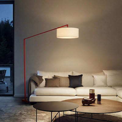 Stretch 87" Linen Floor Lamp