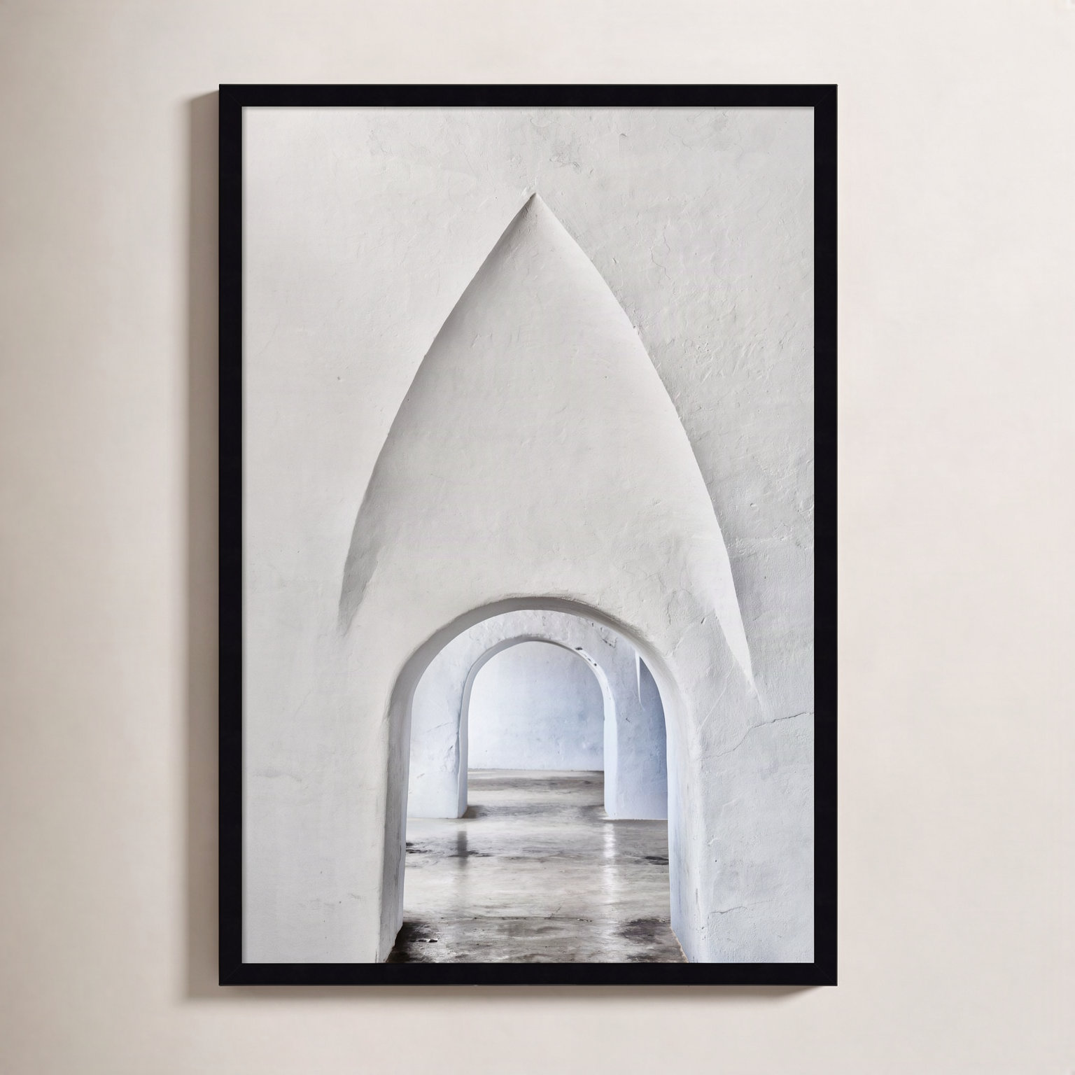 Through Old San Juan Photo Print, Black Framed, 33" H x 23" W