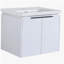 Meuble-lavabo de 48 po avec lavabo et deux petites tablettes de rangement