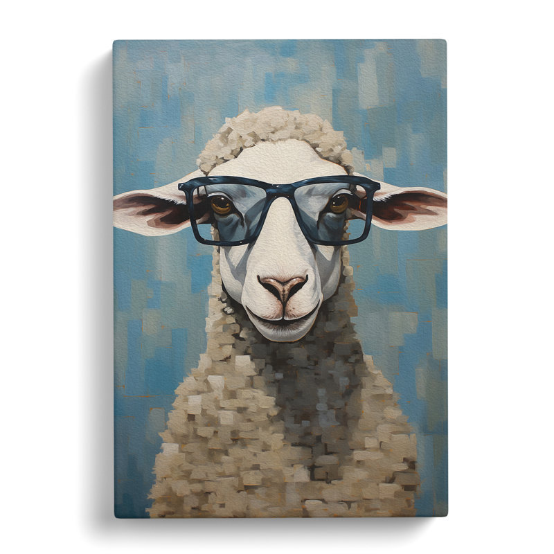 Sheep Modern - No Frame Print, 50cm H x 35cm W x 3cm D