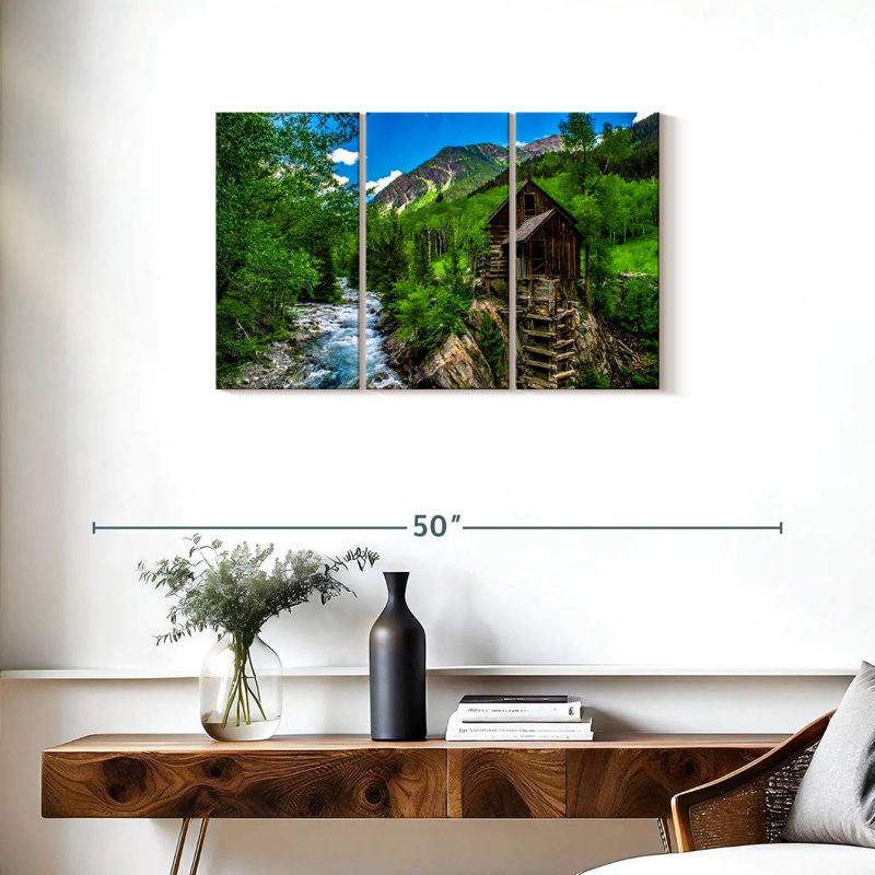 Alvord Crystal Mill By The River, 20" H x 33" W