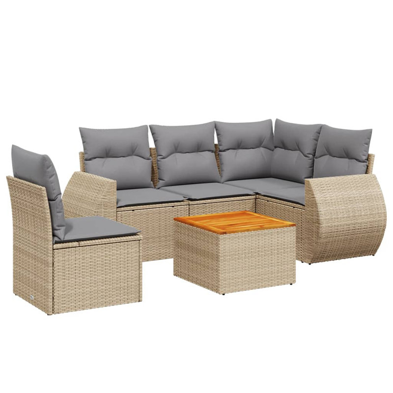  Ensemble de canapé de jardin beige