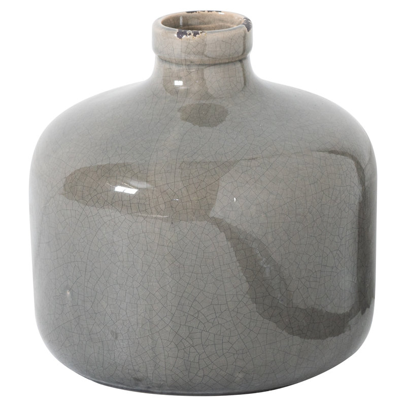 Catheline Handmade Ceramic Table Vase, Grey