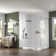 Pressure-balanced Shower System Rainfall Tub And Shower Faucet With Rough-in Valve