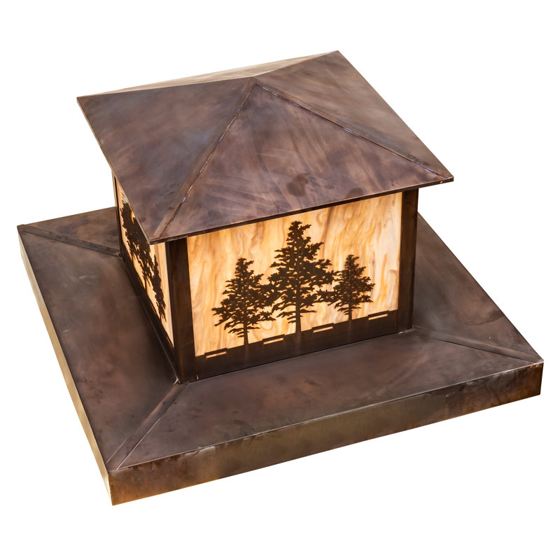 Rustic Lodge LED Pier Mount Light