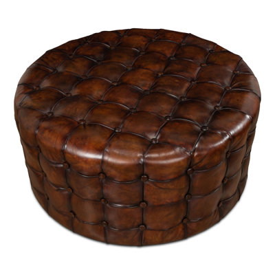Schwarz Upholstered Full Grain Leather Cocktail