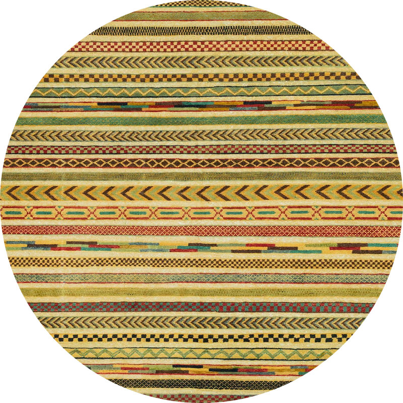 Abstract Indoor Rug, Round 5'