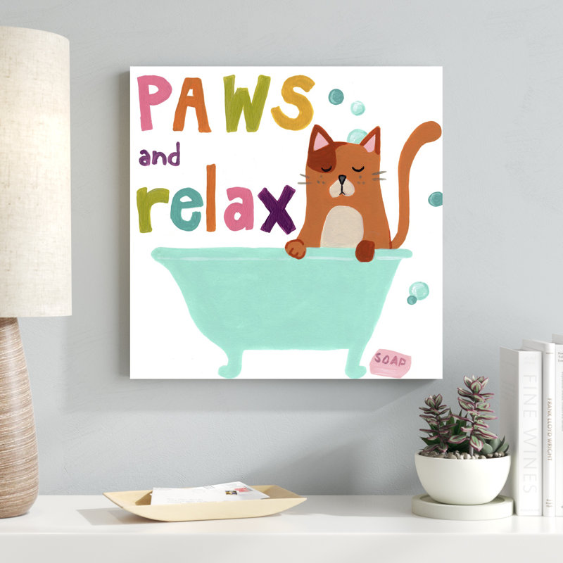 Joli bain de chat II, H 20 po x l 20 po