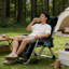 Folding Zero Gravity Reclining Chair with Padded Cushion & Headrest, Portable Steel Frame Lounge Chair for Garden, Balcony, Patio & Camping, 199.6kg Capacity-1962530124
