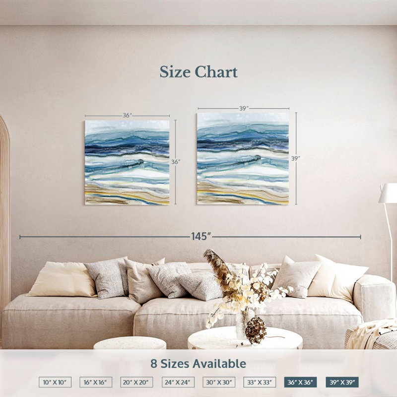 Avery Ocean's Movement, 36" H x 36" W