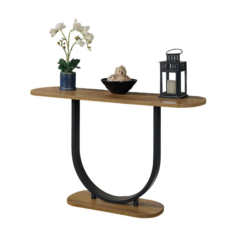 Sofa Table Industrial Style U-Shape Base