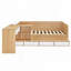 Lit plateforme en bois avec 6 tiroirs, tablettes et coiffeuse-2073384507