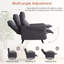 Fauteuil inclinable rembourré de 26 po de largeur avec siège inclinable rembourré en tissu doux au toucher doux et dossier épais, fauteuil à pression manuelle pour tous les âges-1826317114