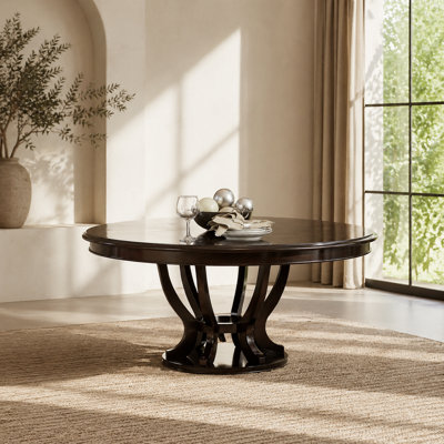 Dows 60"-76" Extendable Round Dining Table 