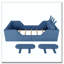 Lit plateforme tapissier simple avec coussin en lapin et rails latéraux amovibles-460201146