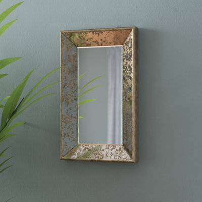Silver Glass Framed Accent Mirror