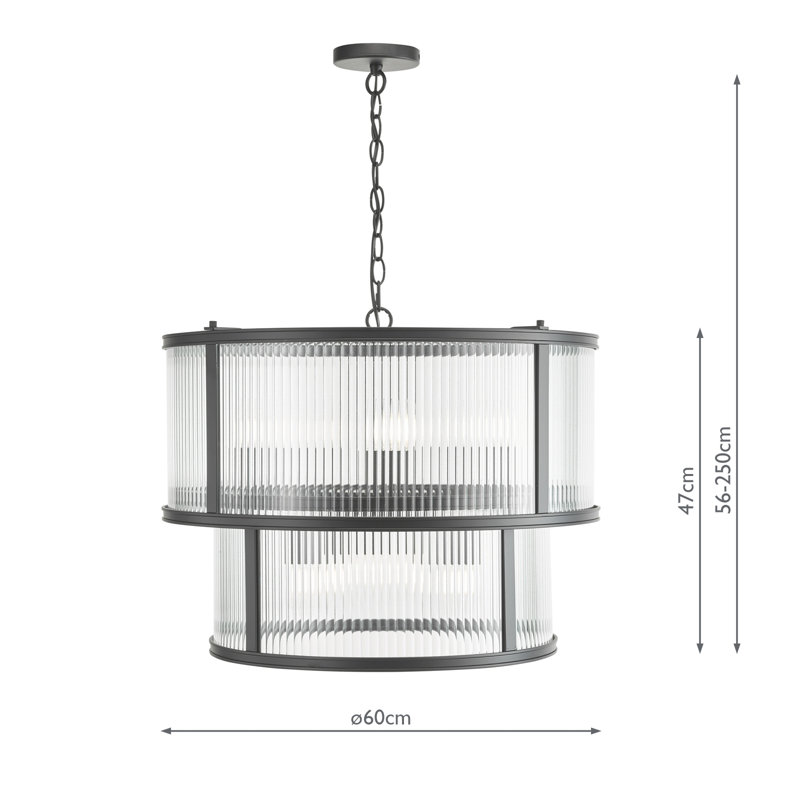 6 - Light Pendant, Matt Black